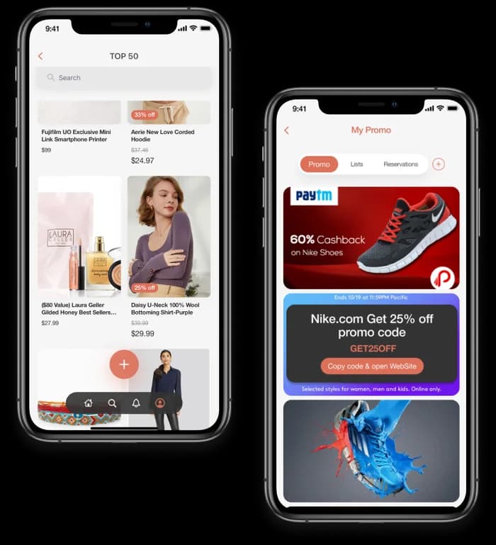 4. Receive promo codes, price drops and deal alerts from the brands you love